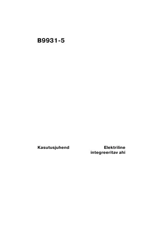 Mode d'emploi AEG-ELECTROLUX B9931-5-M