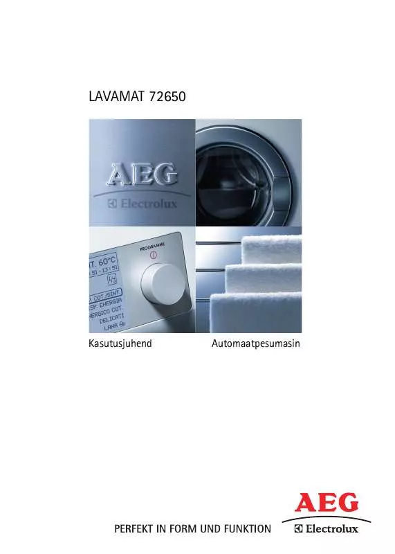 Mode d'emploi AEG-ELECTROLUX L72650