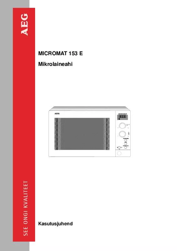 Mode d'emploi AEG-ELECTROLUX MC153EW