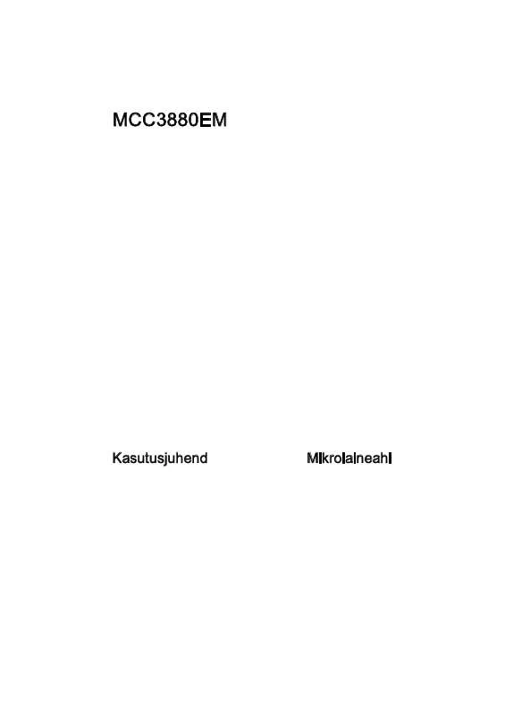 Mode d'emploi AEG-ELECTROLUX MCC3880E-M