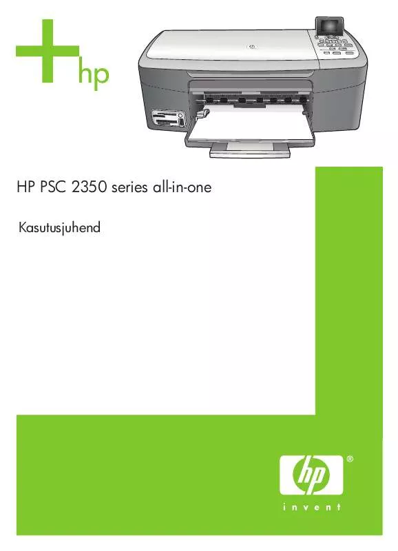 Mode d'emploi HP PSC 2350
