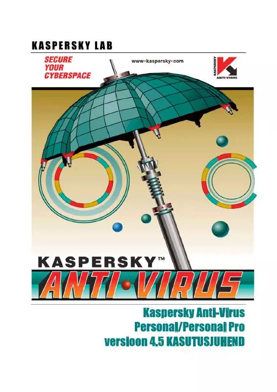 Mode d'emploi KASPERSKY ANTI-VIRUS PERSONAL PRO 4.5