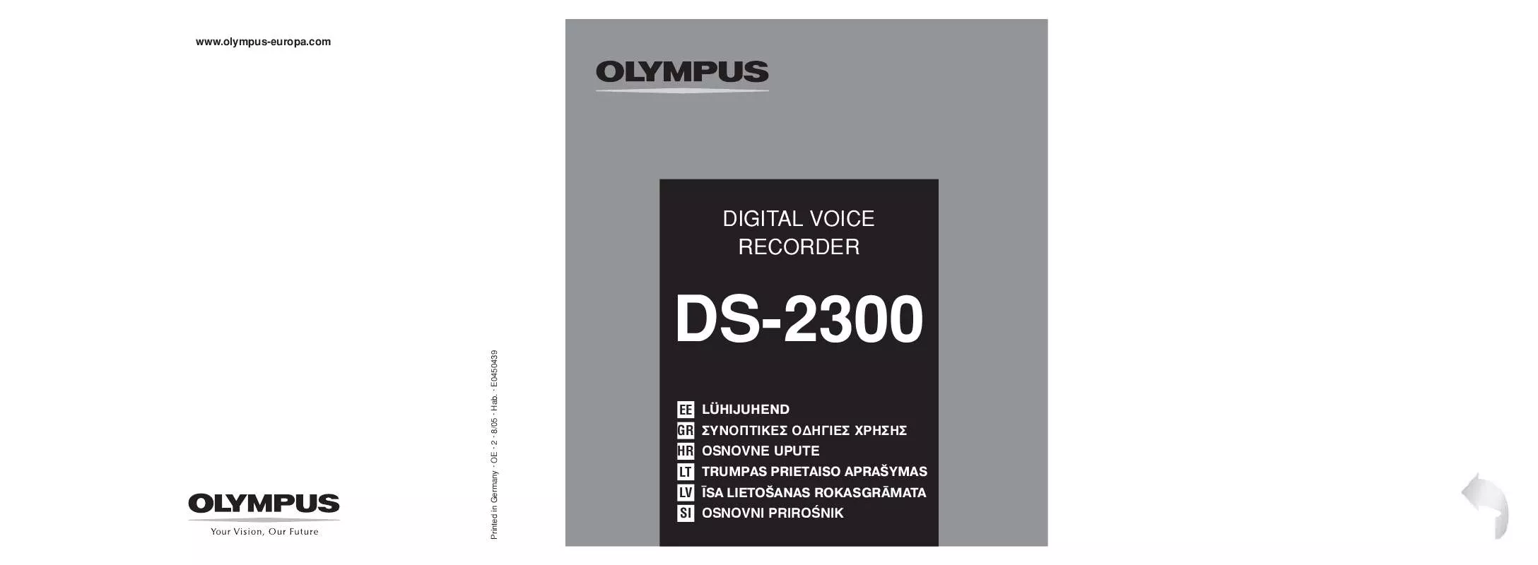 Mode d'emploi OLYMPUS DS-2300