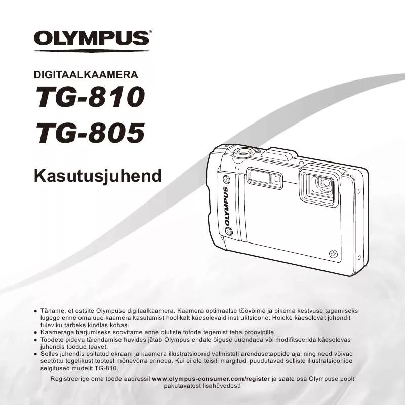 Mode d'emploi OLYMPUS TG-810