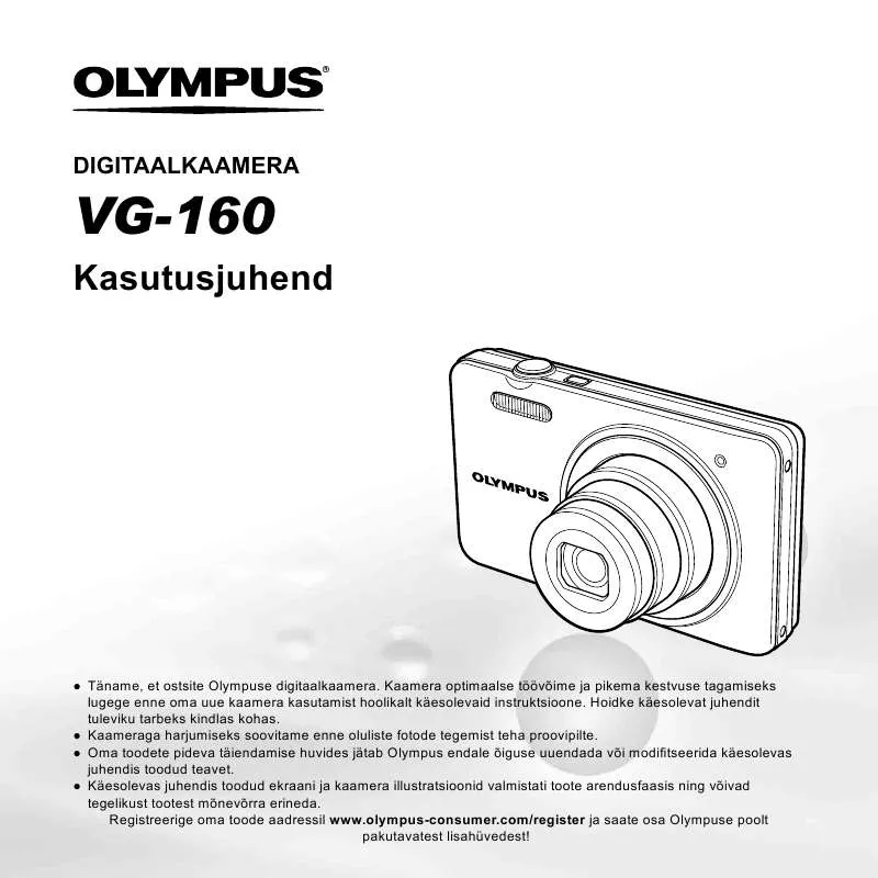 Mode d'emploi OLYMPUS VG-160