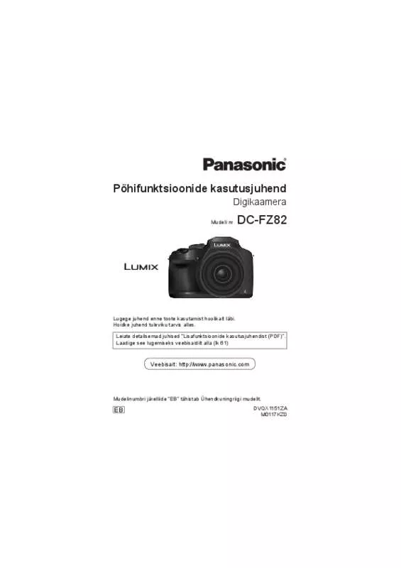Mode d'emploi PANASONIC DC-FZ82