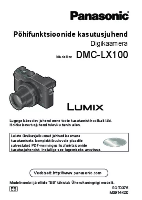 Mode d'emploi PANASONIC DMC-LX100