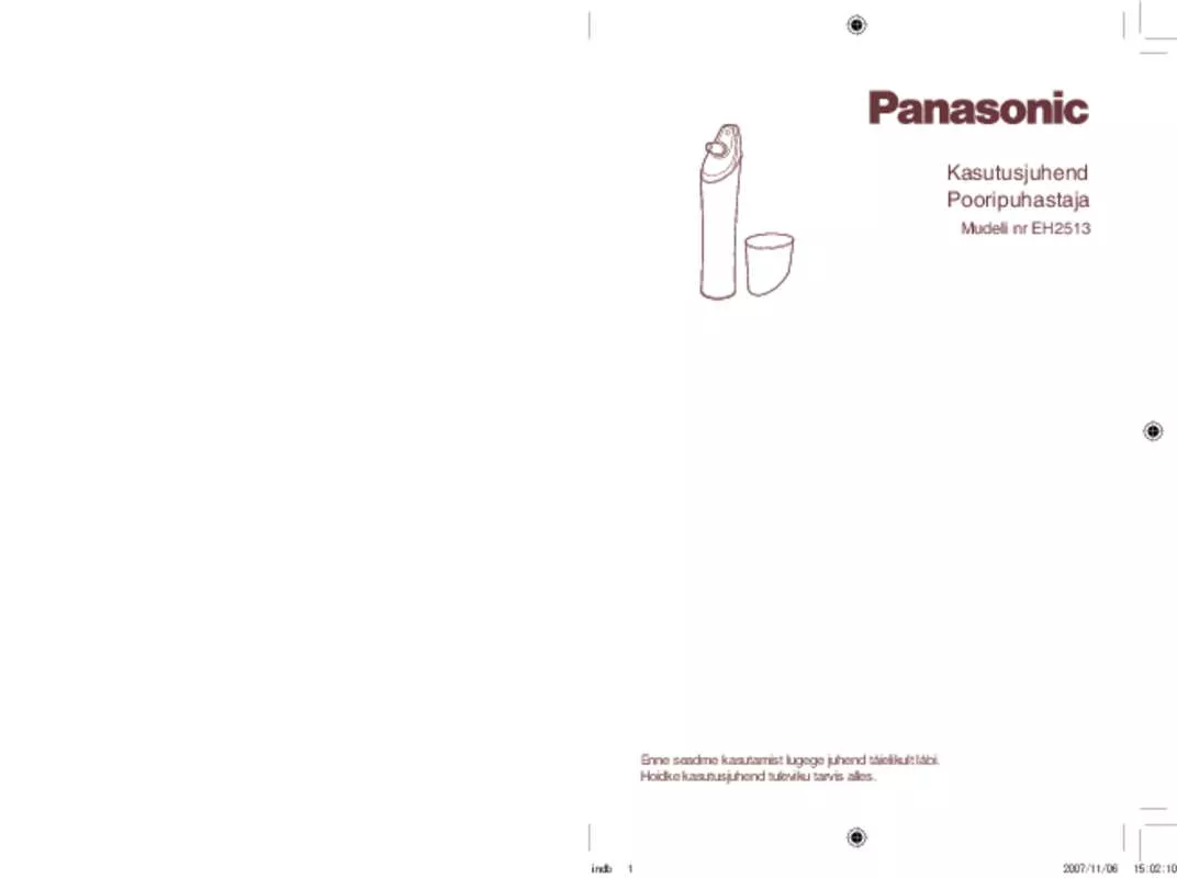 Mode d'emploi PANASONIC EH-2513