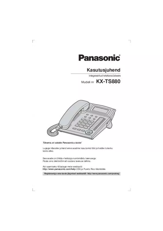 Mode d'emploi PANASONIC KX-TS880