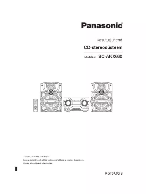 Mode d'emploi PANASONIC SC-AKX660