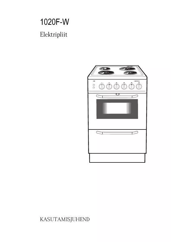 Mode d'emploi AEG-ELECTROLUX 1020F-W