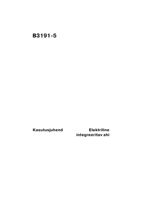 Mode d'emploi AEG-ELECTROLUX B3191-5-M