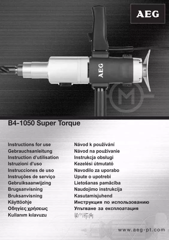 Mode d'emploi AEG-ELECTROLUX B4-1050 SUPERTORQUE