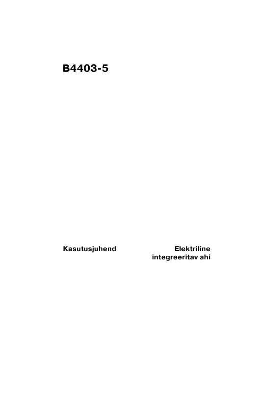 Mode d'emploi AEG-ELECTROLUX B4403-5-A