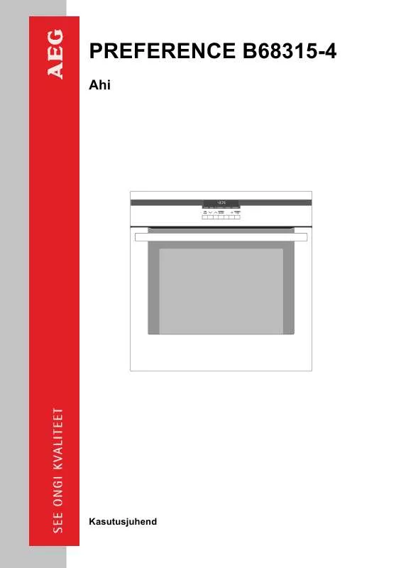 Mode d'emploi AEG-ELECTROLUX B68315-4M