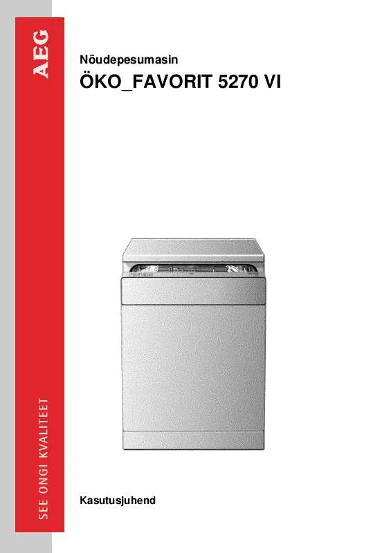 Mode d'emploi AEG-ELECTROLUX F5270VI