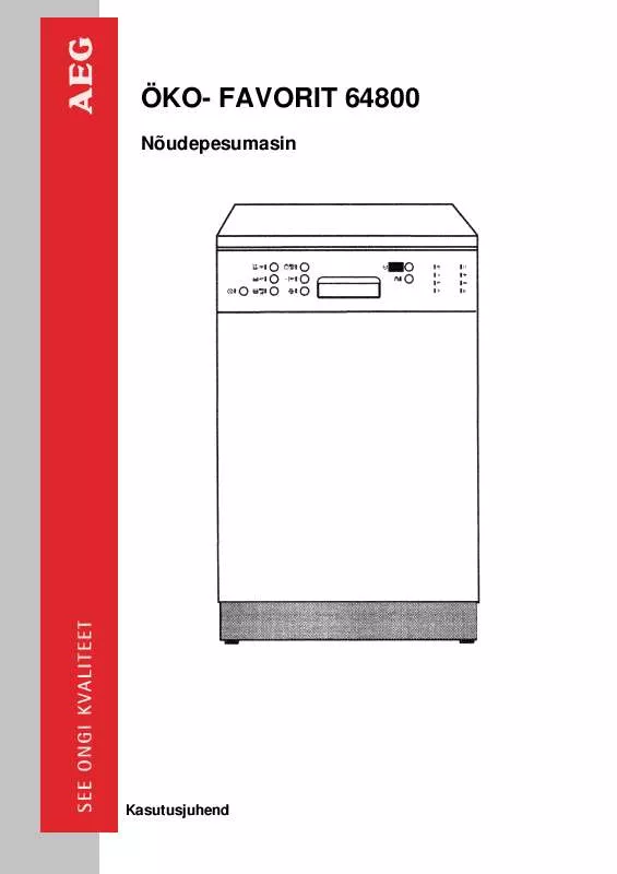 Mode d'emploi AEG-ELECTROLUX F64800