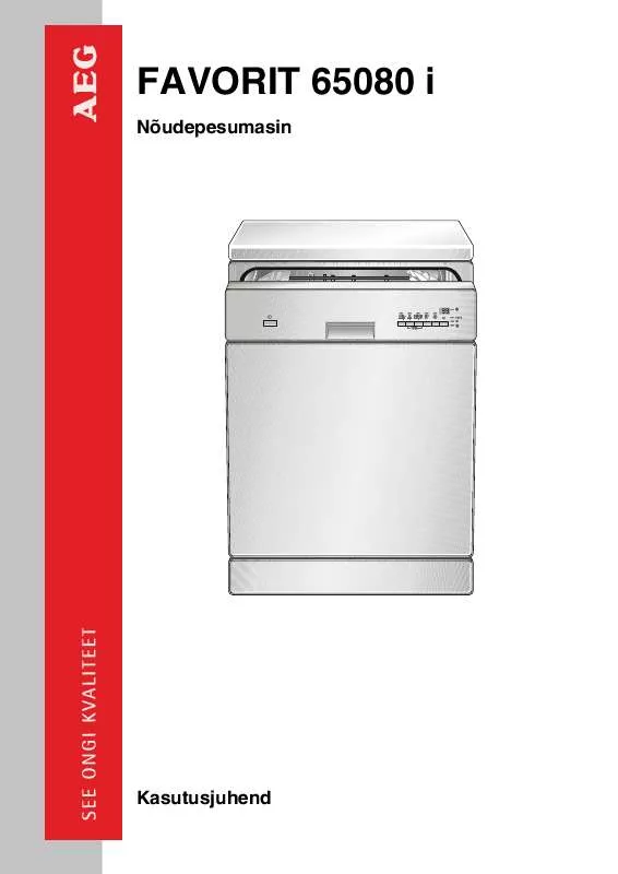 Mode d'emploi AEG-ELECTROLUX F65080I-A