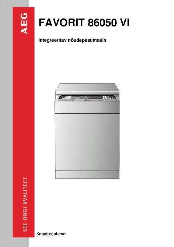 Mode d'emploi AEG-ELECTROLUX F86050VI