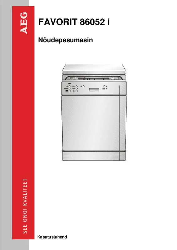 Mode d'emploi AEG-ELECTROLUX F86052IM