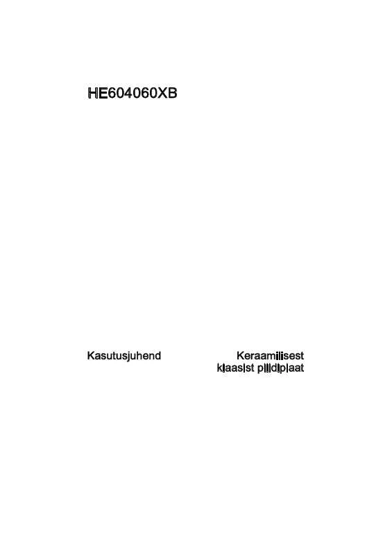 Mode d'emploi AEG-ELECTROLUX HE604060XB