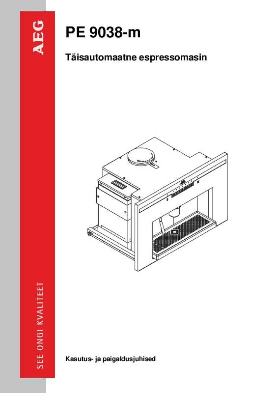 Mode d'emploi AEG-ELECTROLUX PE9038-M