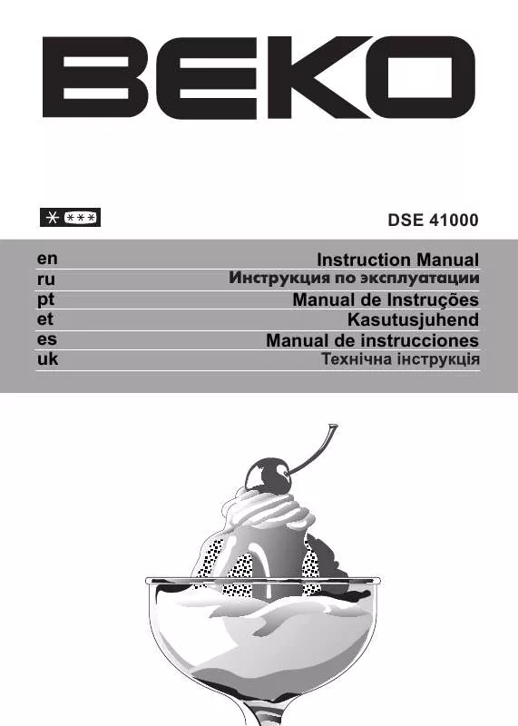 Mode d'emploi BEKO DSE 41000