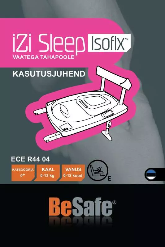 Mode d'emploi BESAFE IZI SLEEP ISOFIX