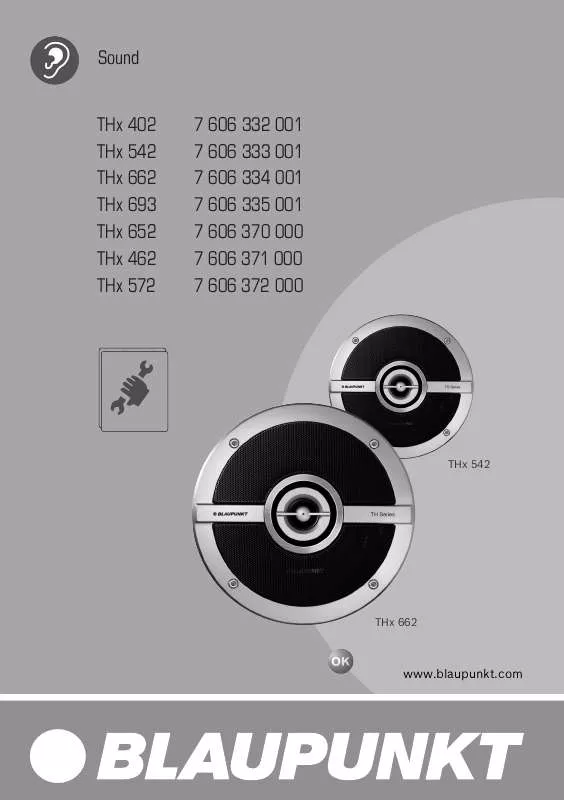 Mode d'emploi BLAUPUNKT THX 402