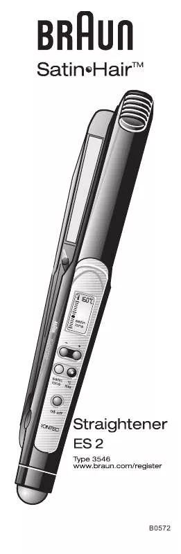 Mode d'emploi BRAUN STRAIGHTENER