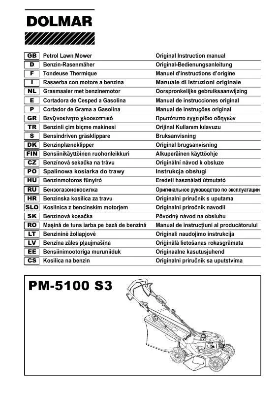 Mode d'emploi DOLMAR PM-5100 S3