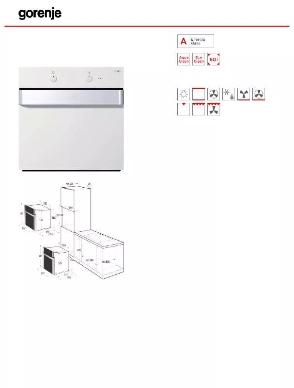 Mode d'emploi GORENJE BO71-ORA-W