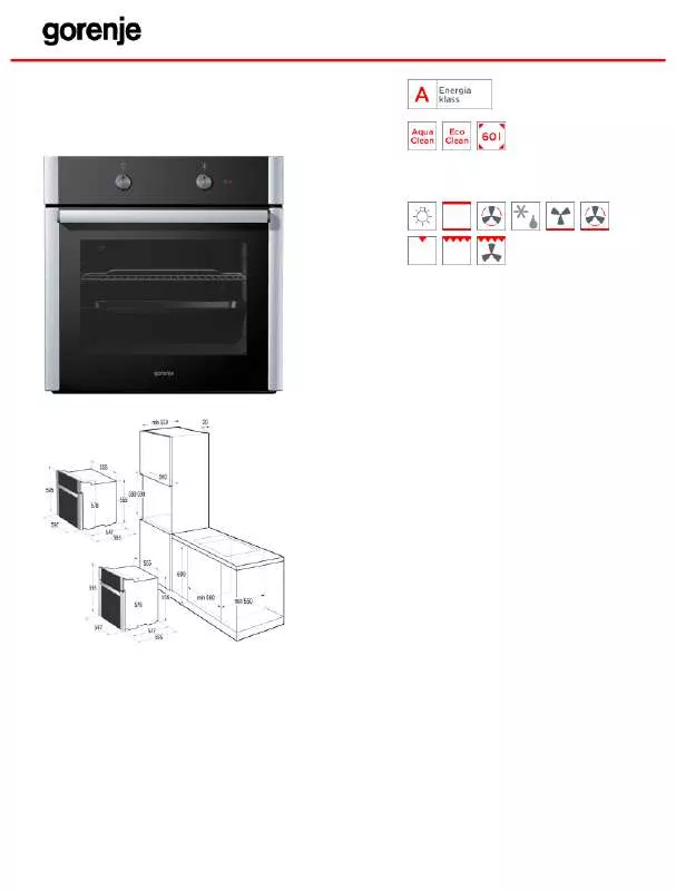 Mode d'emploi GORENJE BO7110AA