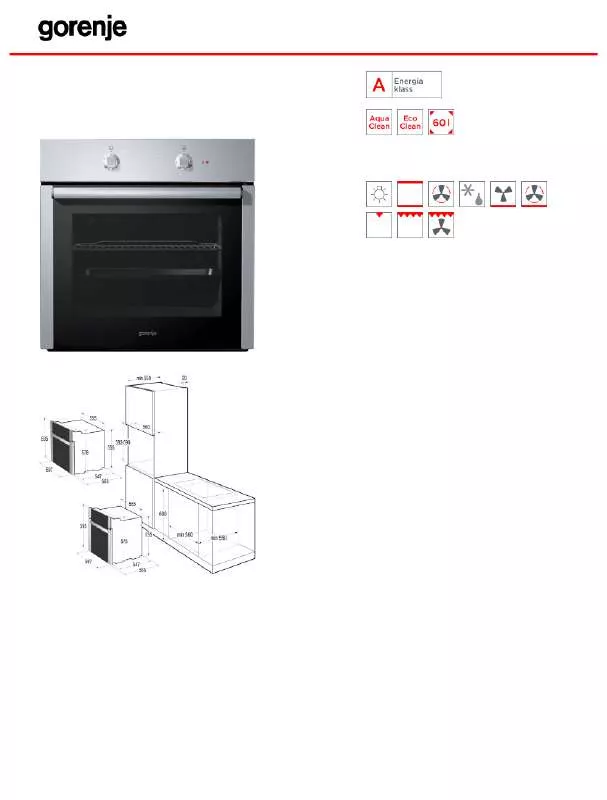 Mode d'emploi GORENJE BO7110AX