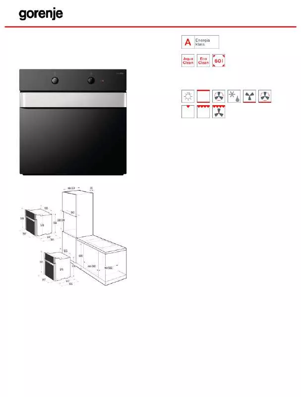 Mode d'emploi GORENJE BO71ORAX