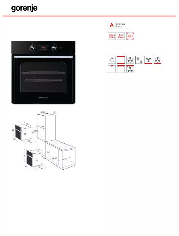 Mode d'emploi GORENJE BO7345RB