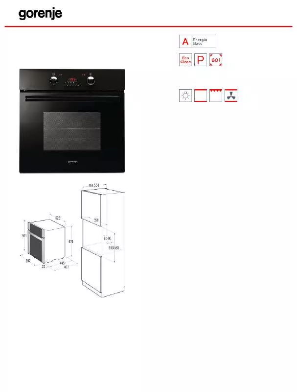 Mode d'emploi GORENJE BOP7303AB