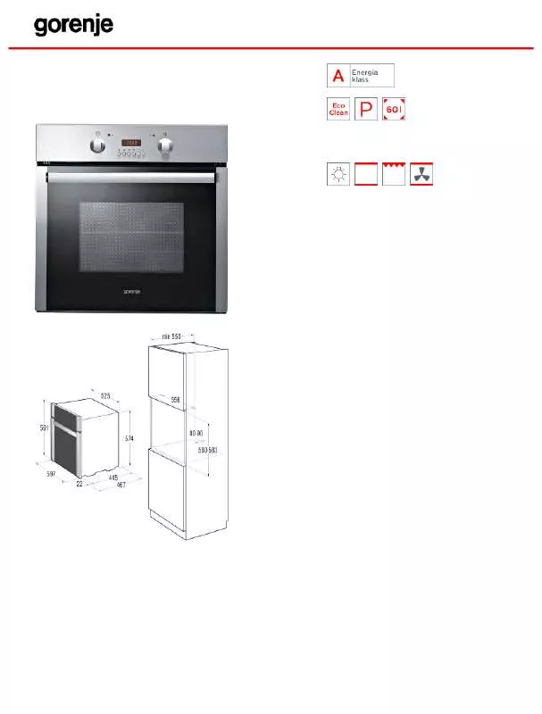 Mode d'emploi GORENJE BOP7303AX