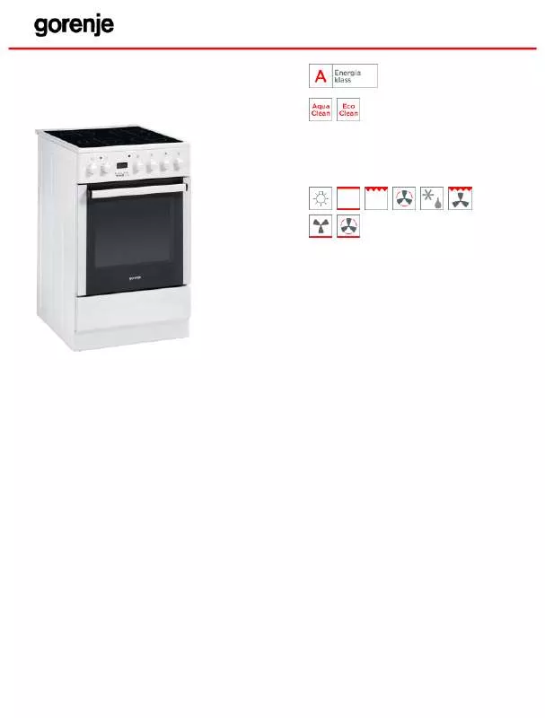 Mode d'emploi GORENJE EC57351AW