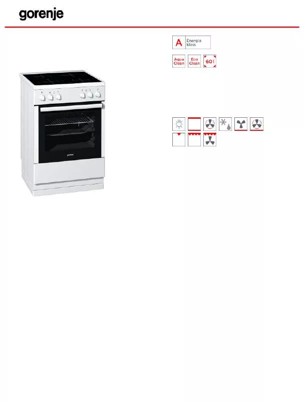 Mode d'emploi GORENJE EC67151AW