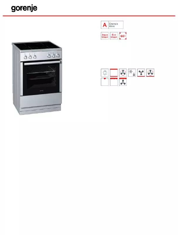 Mode d'emploi GORENJE EC67151AX