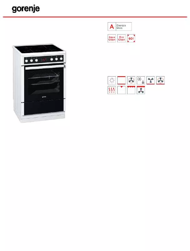 Mode d'emploi GORENJE EC67551AW