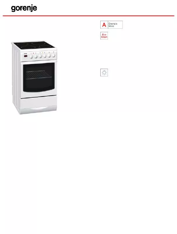 Mode d'emploi GORENJE EC737W