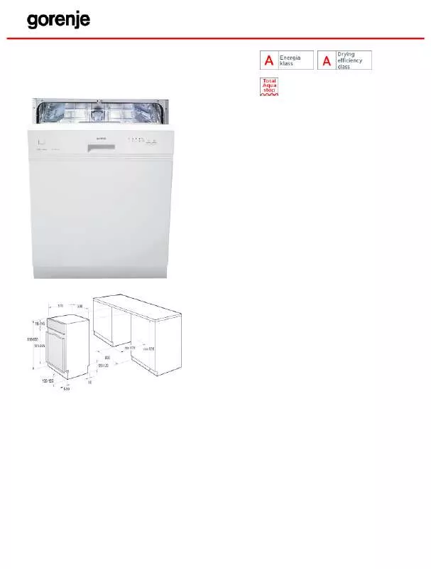 Mode d'emploi GORENJE GU61224W