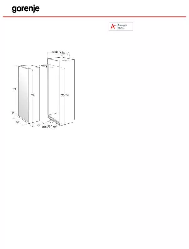 Mode d'emploi GORENJE RI41328