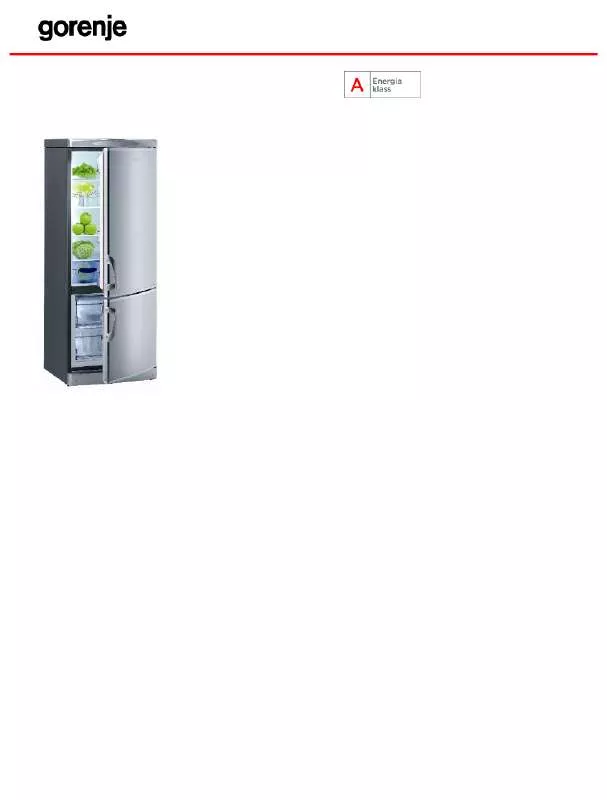 Mode d'emploi GORENJE RK6285E