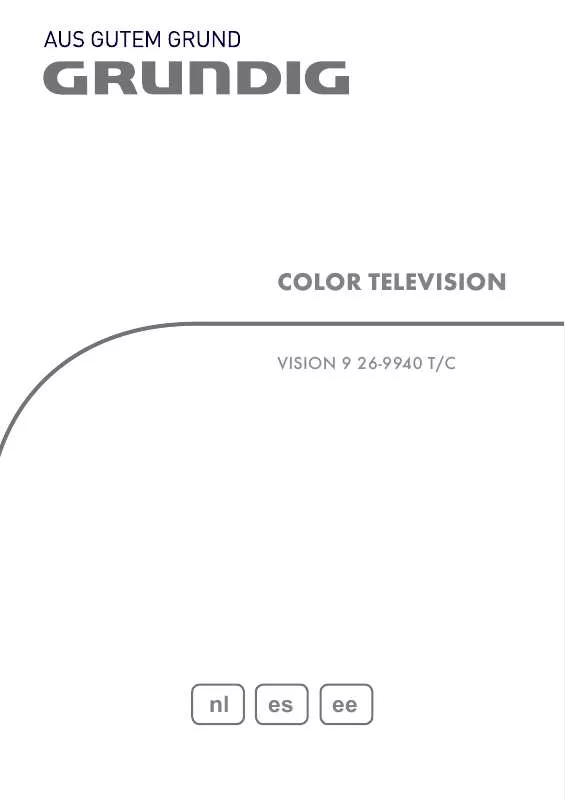 Mode d'emploi GRUNDIG VISION 9 26-9940