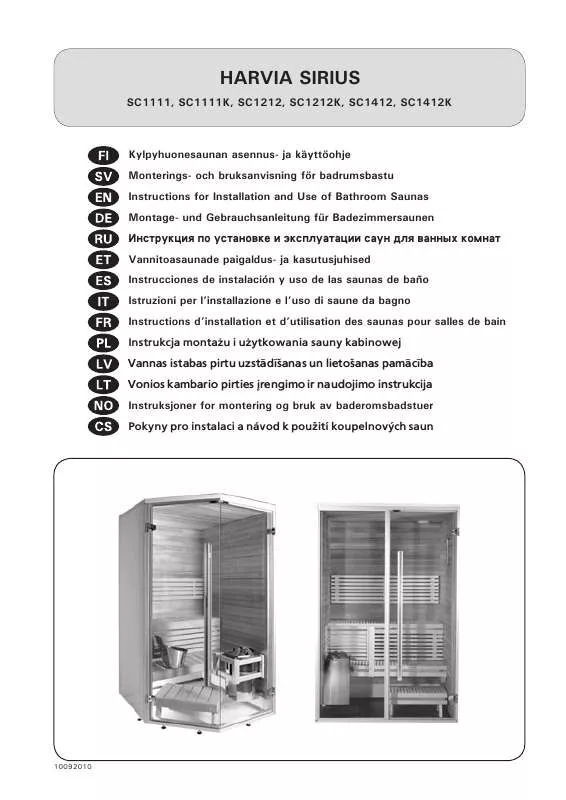 Mode d'emploi HARVIA SC1412K