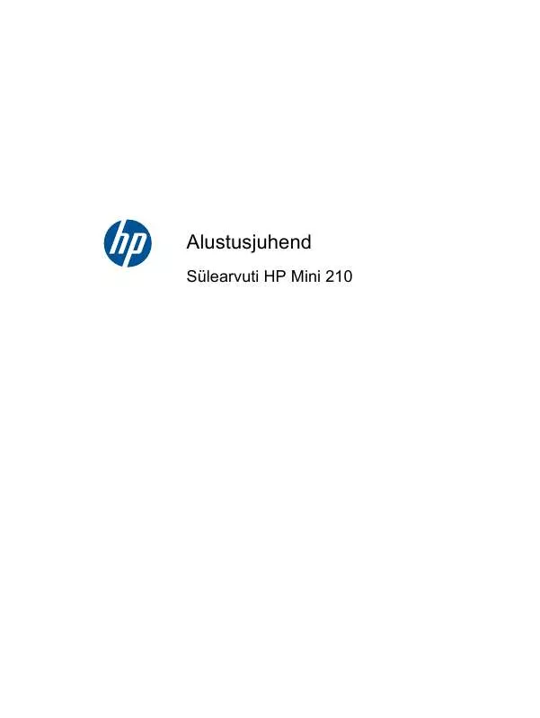 Mode d'emploi HP MINI 210-2204SA