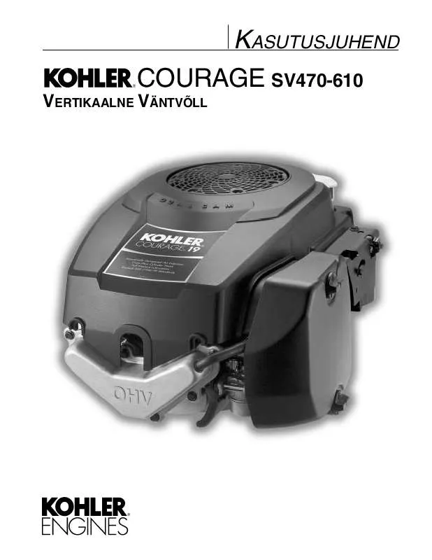 Mode d'emploi KOHLER SV470